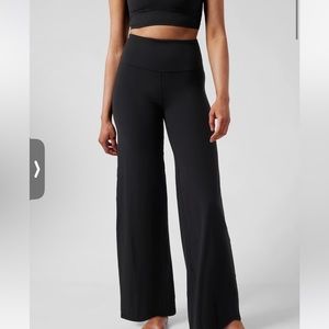 ✅I.N. Studio Petite Solid Ribbed Novelty Elastic Waist Wide Leg PullOn Pants